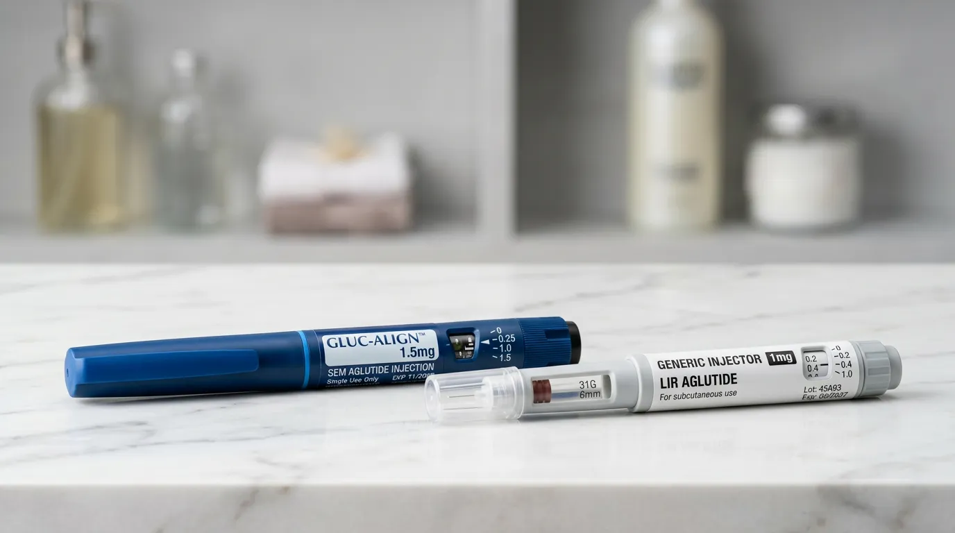 Editorial photograph illustrating the FDA compounded semaglutide enforcement crackdown