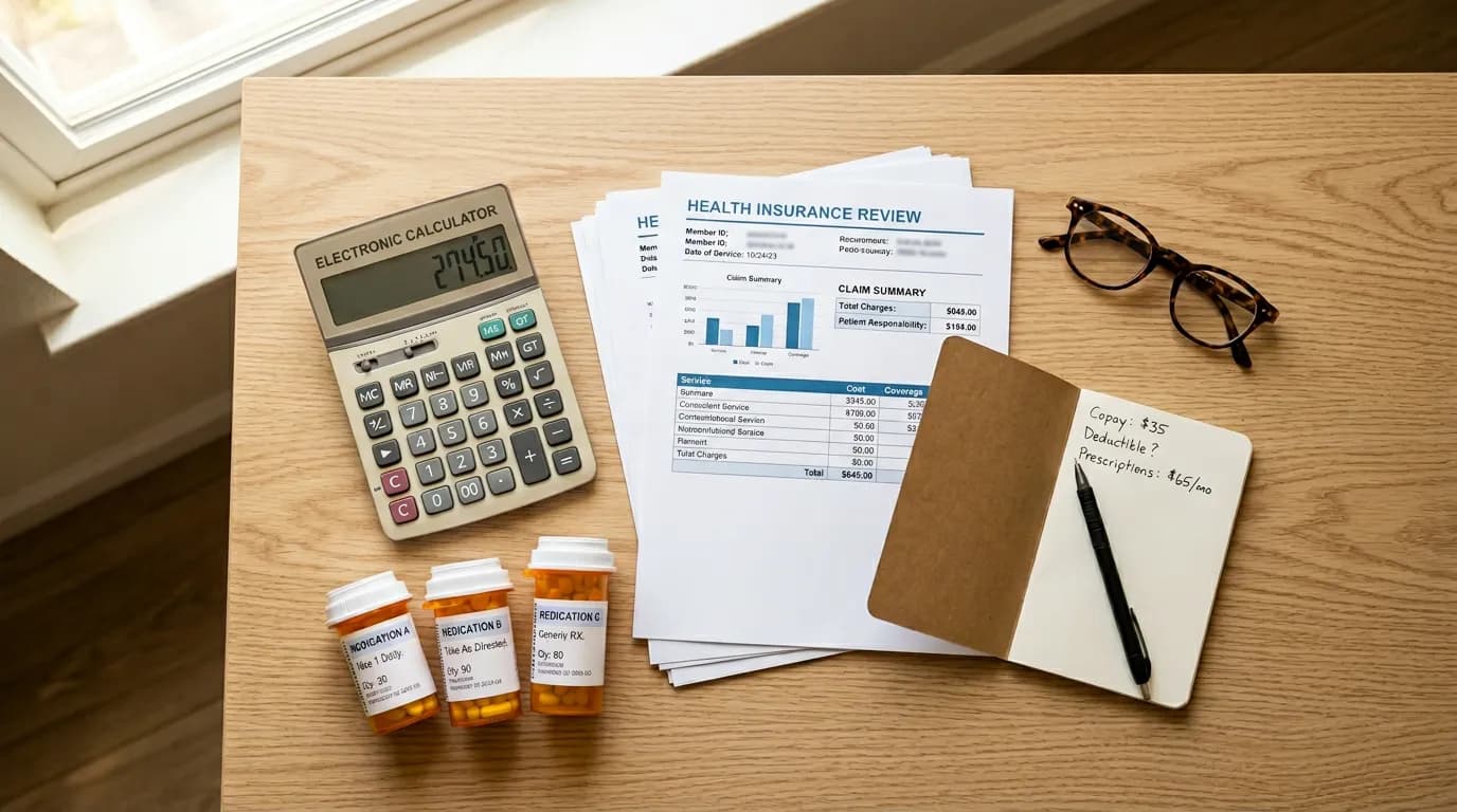 Editorial lifestyle photograph illustrating a 2026 GLP-1 cost guide