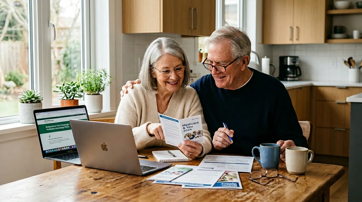 Editorial still-life illustrating Medicare GLP-1 coverage now live July 2026