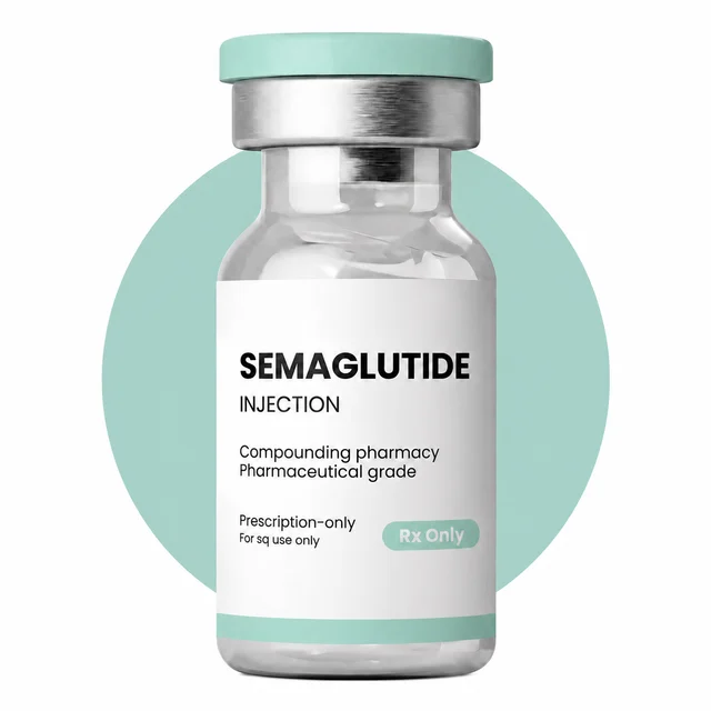 PlexusDx illustration of compounded semaglutide injection vial