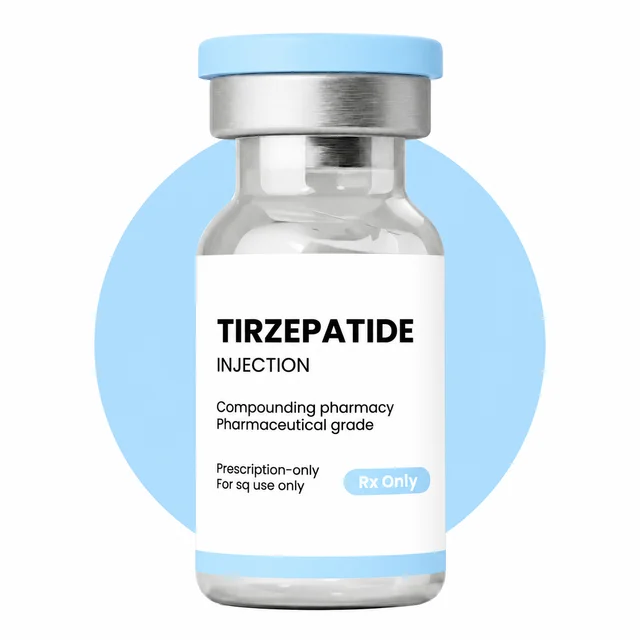 PlexusDx illustration of compounded tirzepatide injection vial